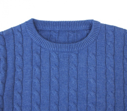 ST-001 Blue round neck sweater.