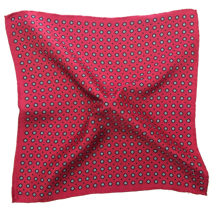 PJ-144 Silk Pocket Square with a Pattern