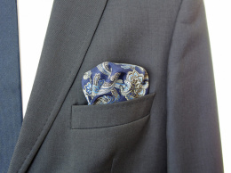 PJ-149 Silk Pocket Square with a Pattern