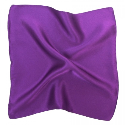 SATIN elegant silk pocket square for jacket, purple 30x30 cm