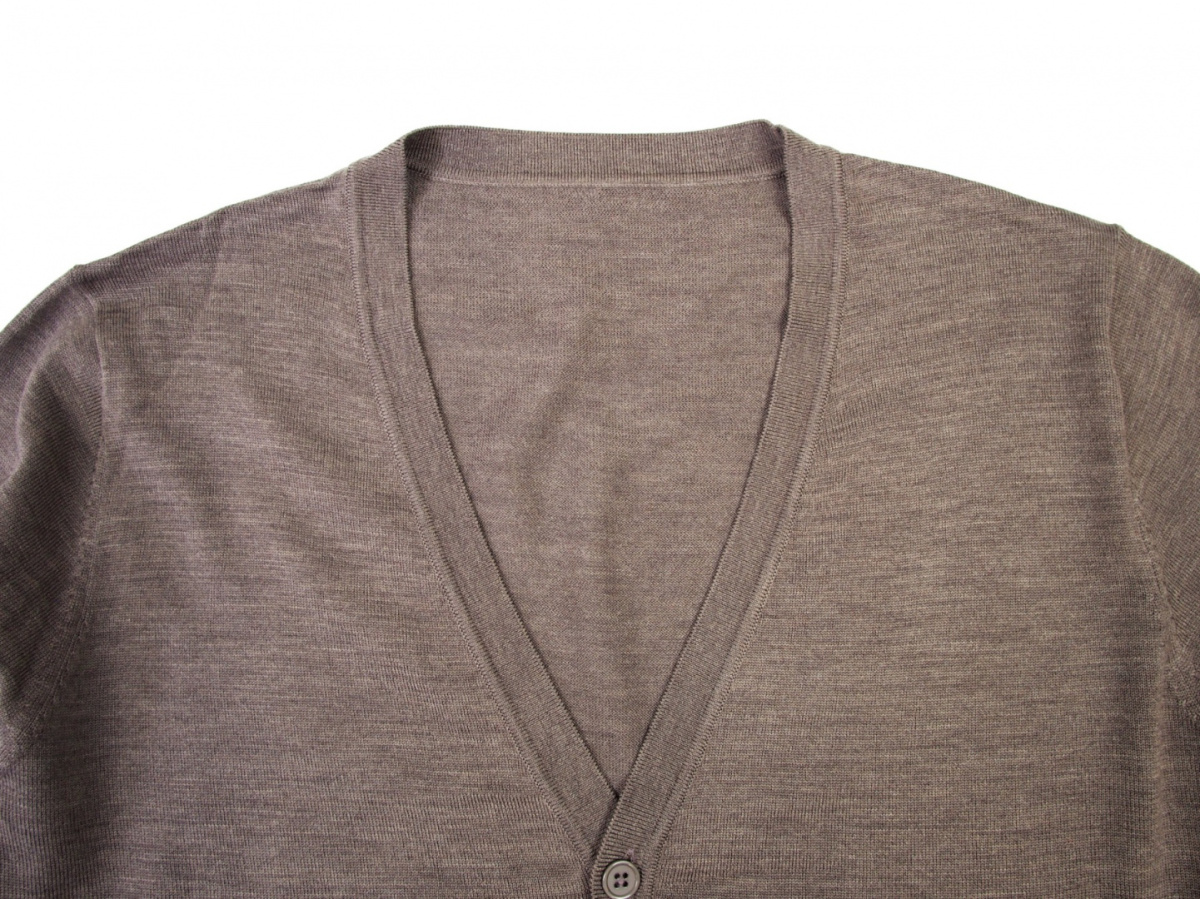ST-012 Men's Sweater Dark Beige Merino Wool(3)