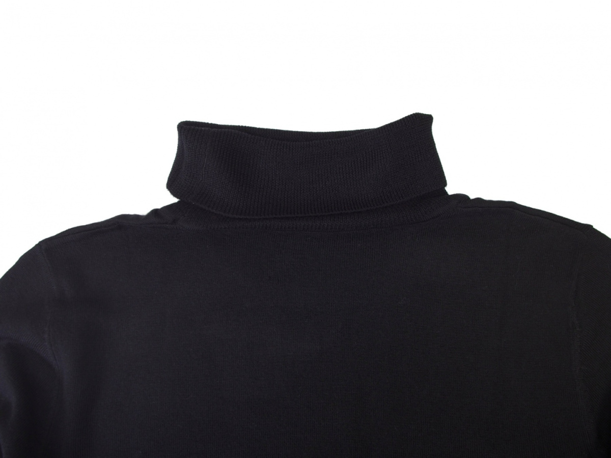 ST-020 Men's Sweater Black Merino Wool(3)