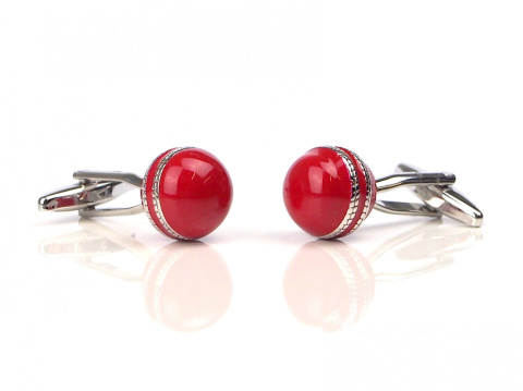SP-801 Spinki do mankietów Czerwony koralik (1)