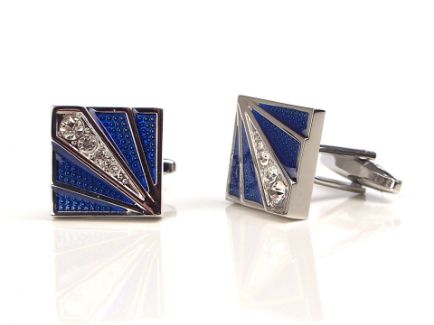 SP-832 Spinki do mankietów Niebieskie Ozdobne (2)