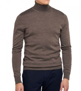 ST-018 Men's Sweater Brown Merino Wool