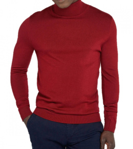 ST-019 Men's Sweater Red Merino Wool