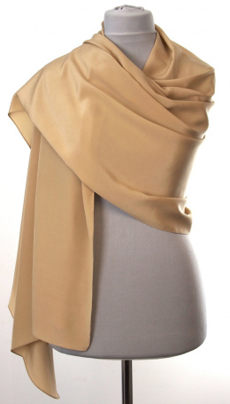 SZK-345 Dark beige silk crepe scarf, 200x70cm