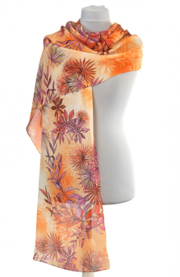 SD-010 Large Printed silk scarf, 205x45cm