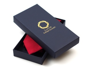 Tie gift box navy blue slim