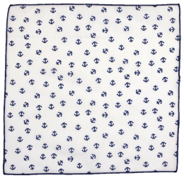 PB-2 Cotton Pocket Square with a Printed Pattern.