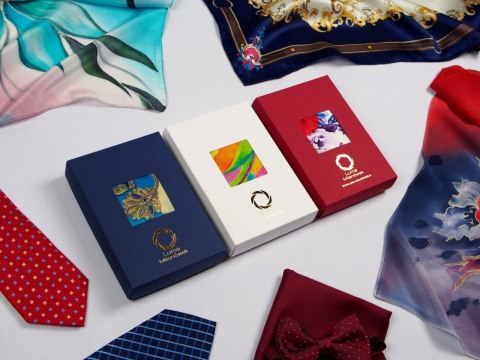 OUTLET-PM-103 Czerwona poszetka 26x26 cm