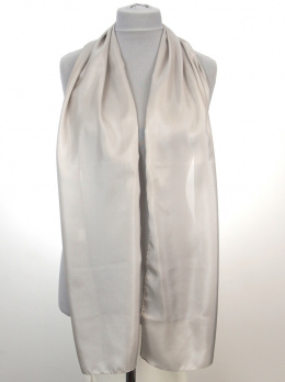SZK-360 Light Gray Habotai silk scarf, 180x30 cm