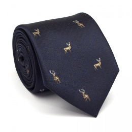 Dunkelblaue Krawatte für den Jäger - Hirsch