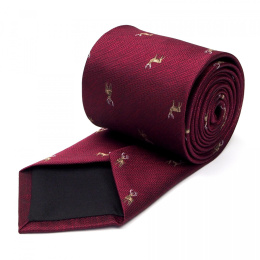 Bordowy Krawat dla Myśliwego - Jeleń