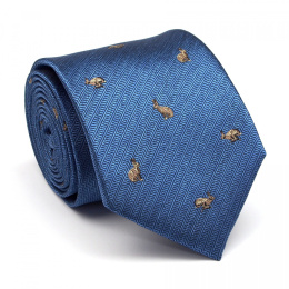 Blaue Krawatte für den Jäger - Hase