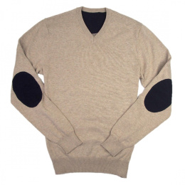 ST-021 Sweter Męski Beżowy.