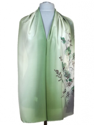 Szal jedwabny, ręcznie malowany, 170x45 cm SZ-408