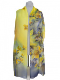SZR-004 Large hand-painted silk scarf, 230x75 cm(1)