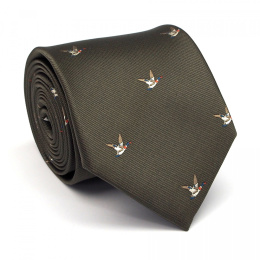 Krawat dla Myśliwego kolor khaki - Dzika Kaczka