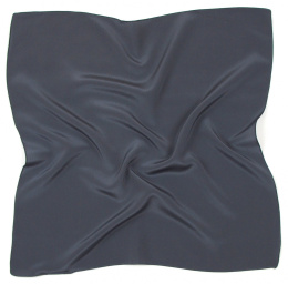 AMS-040 Silk Crepe Silk Scarf Graphite, 45x45cm