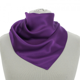AMS-052 Violet silk satin scarf, 55x66cm