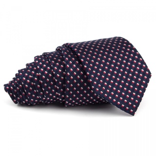Micro-patterned jacquard silk tie KR-020