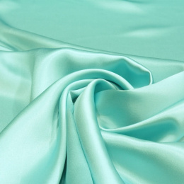 SKO-026 Blue-turquoise silk satin scarf 180x45cm