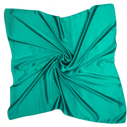 Emerald Green silk satin scarf, 90x90cm