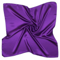 Violet silk satin scarf, 90x90 cm