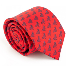 KM-114 Red Tie with a pattern(1)