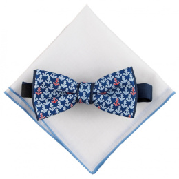 MP-039 Men's Bow Tie in a Set with a Pocket Square