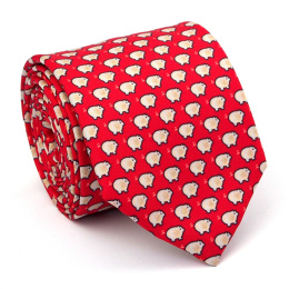 Czerwony krawat ze wzorem