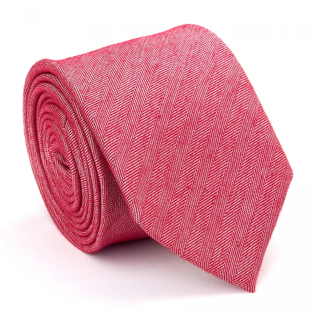 KM-052 Red Tie with a pattern