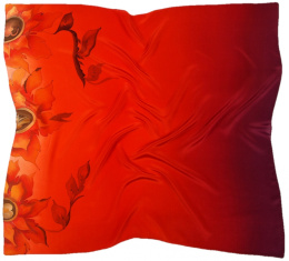 AMS-094 Hand-painted silk scarf, 90x90cm