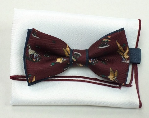 MJ-011 Mucha Jedwabna w Zestawie z Poszetką