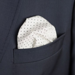 PB-5 Cotton Pocket Square with a Printed Pattern.