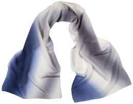 SZC-029 Multicolored silk scarf, hand shaded, 170x45cm