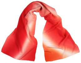 SZC-034 Multicolored silk scarf, hand shaded, 170x45cm