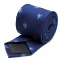 OUTLET Marineblaue Krawatte mit Muster