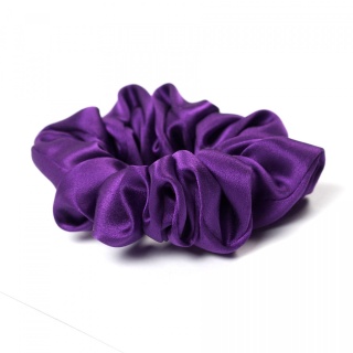 Jedwabna gumka do włosów scrunchie fioletowa JGS-006