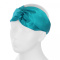 Turquoise women's silk hairband with elastic band