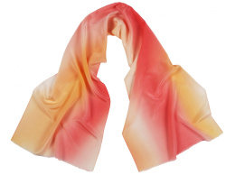 SZC-039 Multicolored silk scarf, hand shaded, 170x45cm