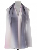 SZC-040 Multicolored silk scarf, hand shaded, 170x45cm
