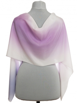 SZC-043 Multicolored silk scarf, hand shaded, 170x45cm