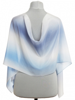 SZC-044 Multicolored silk scarf, hand shaded, 170x45cm