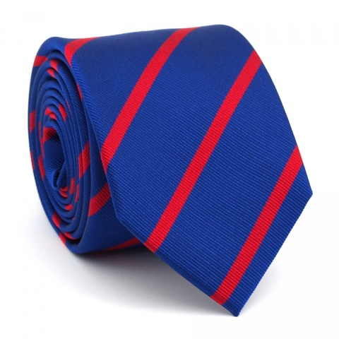 Red striped silk jacquard tie KR-534