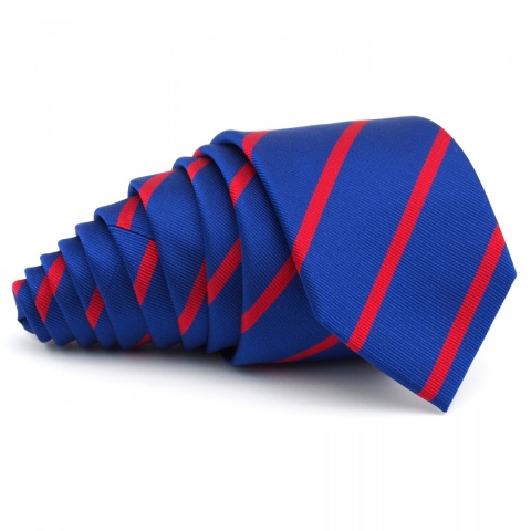 Red striped silk jacquard tie KR-534