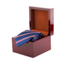 KR-557D Krawat jedwabny w drewnianym pudełku Luma