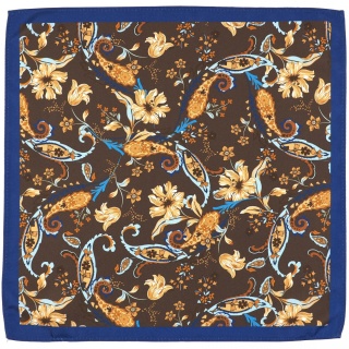 PM-091 Poszetka z Mikrofibry z Motywem Florystycznym