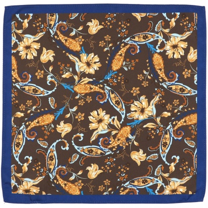 PM-091 Poszetka z Mikrofibry z Motywem Florystycznym